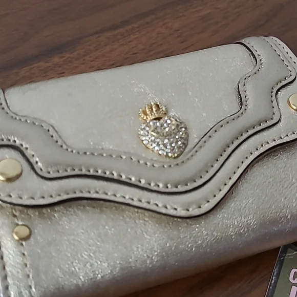 Darling Juicy Couture "Juicy Princess" Mini Wallet, Gold Shine NEW WITH TAGS ♥ - Picture 2 of 7